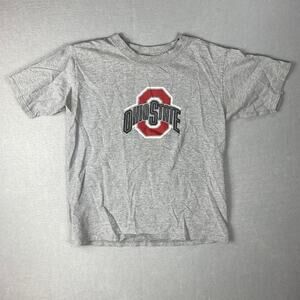 Ohio State Buckeyes Shirt Youth Large Gray Short Sleeves Tee